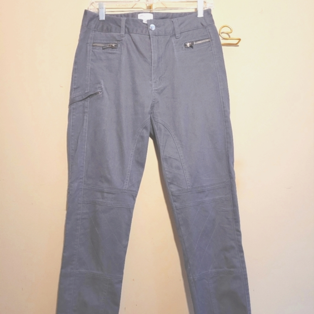 Linea Domani Patchwork Gray Pants Jeans Nice Details Size 6 **COOL LOOK 🌚